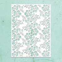 Gabarit Stencil petites fleurs de 15,2 x 20,3 cm - Mintay papers - 1 unité