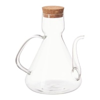 Huilier de 1000 ml en borosilicate avec bouchon en liège