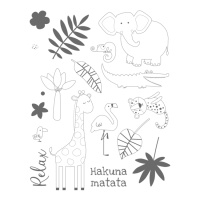 Tampons acryliques Safari Hakuna Matata - Artemio