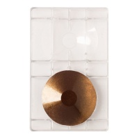 Moule de grand plat rond pour chocolat - Decora - 2 cavités