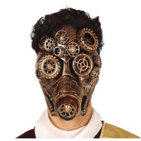 Masque Steampunk couleur or vieilli