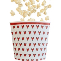 Bol pour popcorns en forme de coeur de 2,8 L