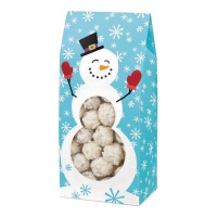 Sac à biscuits ou friandises bonhomme de neige de 10 x 7,6 x 21,6 cm - Wilton - 3 unités