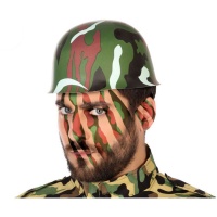 Casque de militaire camouflage - 58 cm