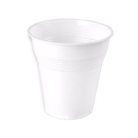 Gobelets en plastique blanc 150 ml - 100 unités