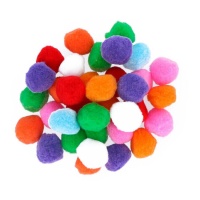 Pompons de couleurs en polypropylène de 5 cm - Innspiro - 50 unités