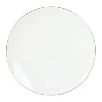 Assiette de 26,8 cm avec bordure dorée