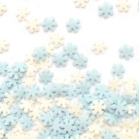 Paillettes de flocons de neige blancs et bleus de 50 g - Scrapcooking