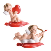 Figurines pour gâteau Cupidon 2 modèles de 4,5 cm - 24 unités