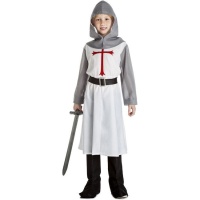 Costume de chevalier templier blanc pour enfant