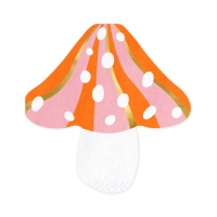 Serviettes en forme de champignon de 13 x 13,5 cm - 20 unités