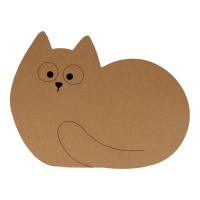 Silhouette MDF 25 cm | Chat pelote