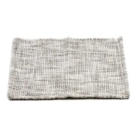 Tapis de bain en maille grise de 75 x 50 cm