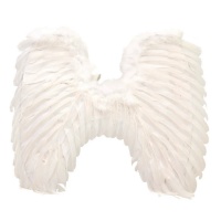 Ailes d'ange blanches avec plumes