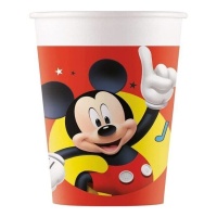 Verres Mickey Mouse compostables de 200 ml - 8 unités