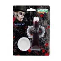 Ensemble de maquillage pour vampire avec du sang