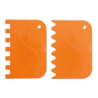 Spatule décorative ondulée et festonnée de 12 x 8,5 cm - Decora - 2 unités