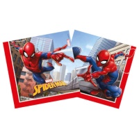 Serviettes Spiderman dans la ville de 16,5 x 16,5 cm - 20 unités