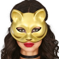 Masque de chatte doré