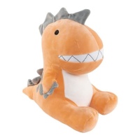 Peluche de dinosaure orange de 33 x 29 cm