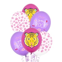 Ballons en latex You Rock de 30 cm - PartyDeco - 50 unités