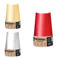 Verres métallisés de 270 ml - 6 unités