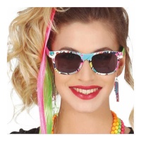 Lunettes multicolores des années 80