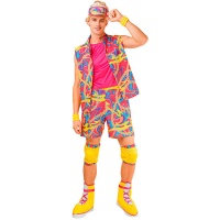 Costume de patineuse multicolore pour homme