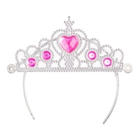 Couronne de princesse rose et argent - 1 unité