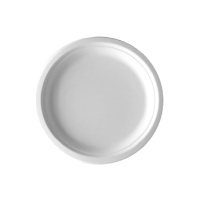 Assiettes de 22 cm en bagasse de canne à sucre - 5 unités