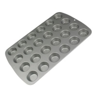 Moule pour mini muffins en acier de 39,4 x 24,6 x 2,1 cm - PME - 24 cavités