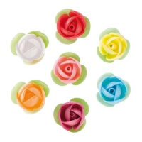 Gaufrettes de fleurs assorties de 3,5 cm - Dekora - 140 unités