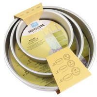 Moule rond en aluminium de 25,4, 20,3 et 15,2 x 5,1 cm - PME - 3 unités