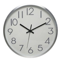 Horloge murale en aluminium blanc de 40 cm - DCasa