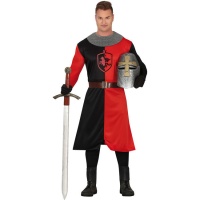 Costume de guerrier médiéval rouge pour homme