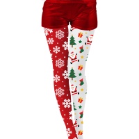 Collants motif arbre de Noël et flocons de neige