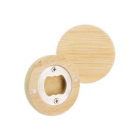 Ouvre-bouteille magnétisé en bambou de 6 cm - 1 unité