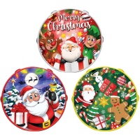 Tambourin en plastique de Noël de 17 cm, assortis