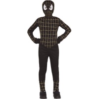 Costume d'homme araignée noir pour enfant