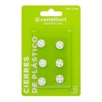 Boutons pression de 1 cm en plastique - Castelltort - 6 paires