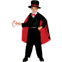 Déguisement de magicien avec cape et chapeau haut de forme pour enfant