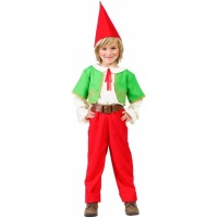 Costume d'elfe élégant vert et rouge pour enfant