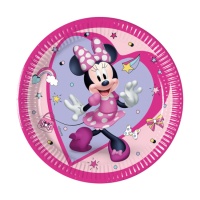 Assiettes de Minnie et Daisy rose de 19,5 cm - 8 unités