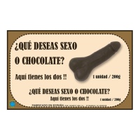 Pénis en chocolat de 200 g - 1 unité