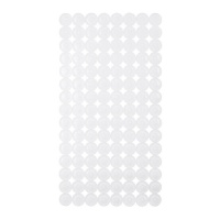 Tapis de douche antidérapant de 68 x 36 cm en motif de brique blanche