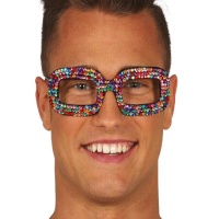 Lunettes pop de perles multicolores