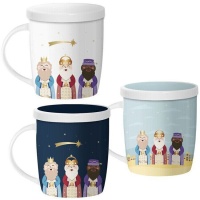 Tasse de 350 ml Rois Mages avec filtre à thé - 1 unité