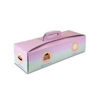 Boîte 35,5 x 13 x 10 cm pour gâteaux rectangulaires décorés