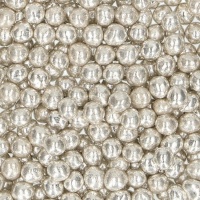 Paillettes de perles molles argentées métalliques de 55 g - FunCakes