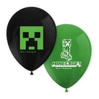 Ballons en latex Minecraft - Procos - 8 unités